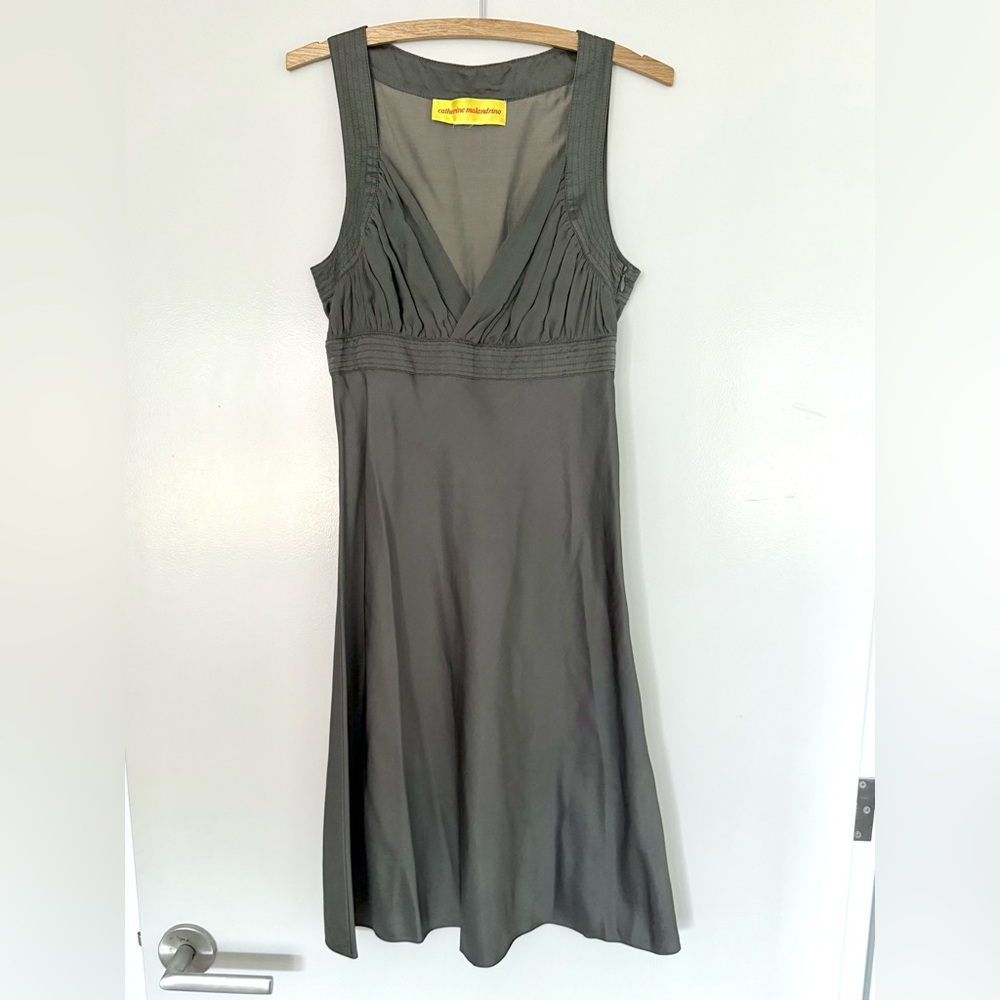 Catherine Malandrino silk slate gray Dress